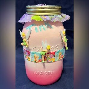 Handmade Tinkerbell tissue jar.
